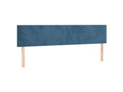 Conjunto 2 Cabecero VIDAXL Azul Terciopelo (160x5x88 cm)