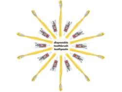 100 cepillos de dientes desechables con pasta de dientes, práctico kit de viaje portátil Rosewell