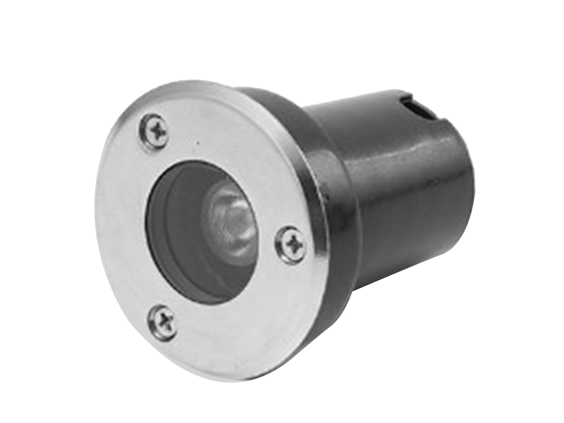 Luz subterránea LED de 1 W, iluminación cálida con carcasa metálica, para paisajismo, patio, jardín, camino y exterior.