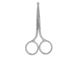 Tijeras De Acero Inoxidable Con Punta Redonda Para Pelo Nasal Barba Y Cejas