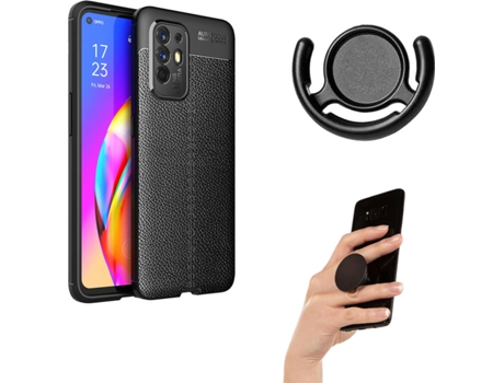 Carcasa, Soporte y Popsocket Oppo A94 5G Rugged Leather