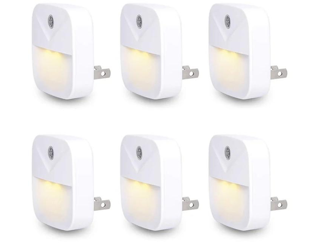 Luz Nocturna Led Luz Nocturna Blanca Cálida Sensor Del Anochecer Al Amanecer Habitación Baño Cocina Pasillo Escaleras Eficiencia Yizhood