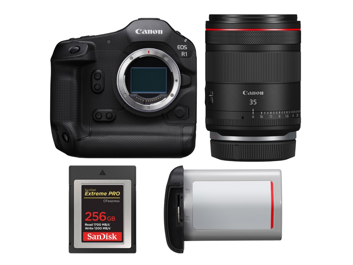 Canon Eos R1 + Rf 35mm F/1.4 L Vcm + 1 Sandisk 256gb Extreme Pro Cfexpress Type B + Canon Lp-e19 + Ebook “20 Consejos Para Fotos Que Impactan”