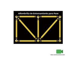 Tapete de entrenamiento de fútbol sala plegable, resistente y antideslizante (amarillo, 60 x 90 cm) para niños.