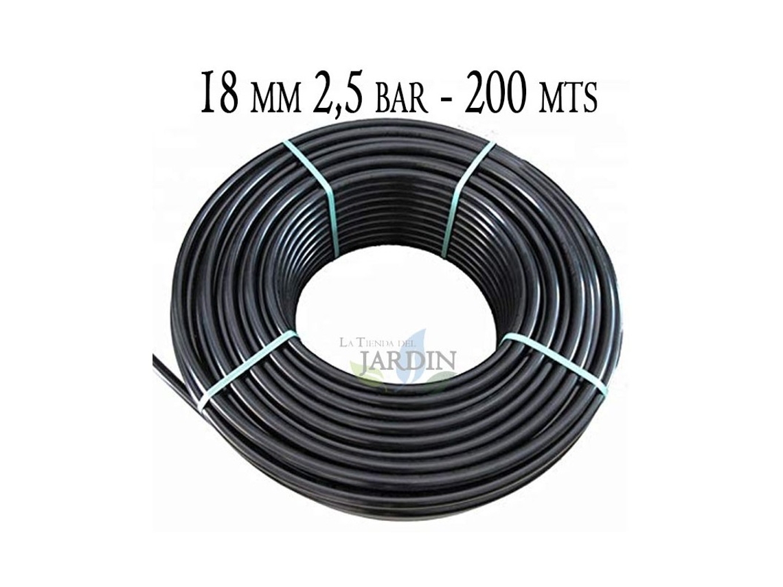 Tuberia Polietileno Agricola 18 Mm 2,5 Bar 200M Negro SUINGA
