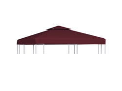 Toldo De Cenador 2 Niveles 310 G/m² 3x3 M Burdeos