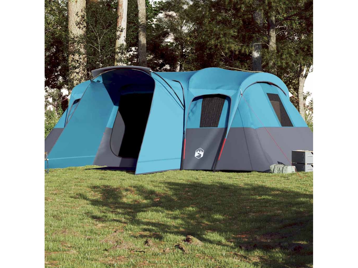 Tienda De Campaña Familiar Túnel 16 Personas Impermeable Azul