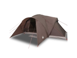 Tienda de campaña familiar iglú 6 personas VIDAXL impermeable marrón