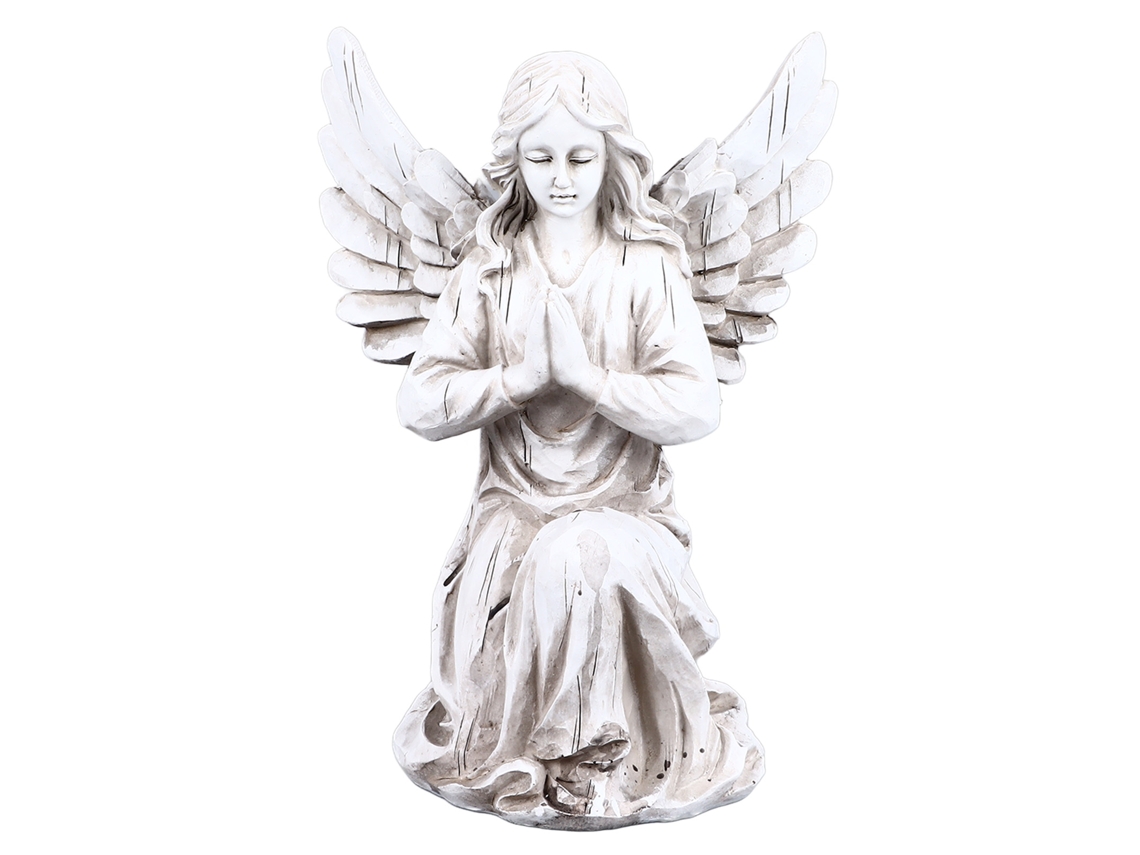 Estatua de ángel religioso, resina, decorativa, para jardín.