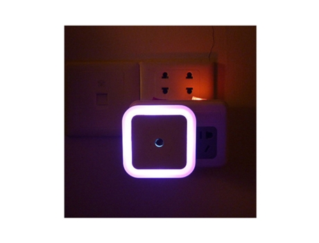 Luz de noche LED Mini lindo enchufe de pared Sensor automático Lámpara de noche Rosa KH2023
