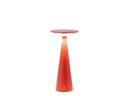 Lámpara de mesa LED recargable Zafferano Damina, regulable mediante tacto, batería de 8 horas de duración, IP65 - Inalámbrica, aluminio rojo