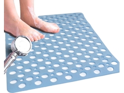 Tapete De Baño Cuadrado Antideslizante Antimoho 53x53 Cm De Caucho Azul Para Hogar Gimnasio Spa