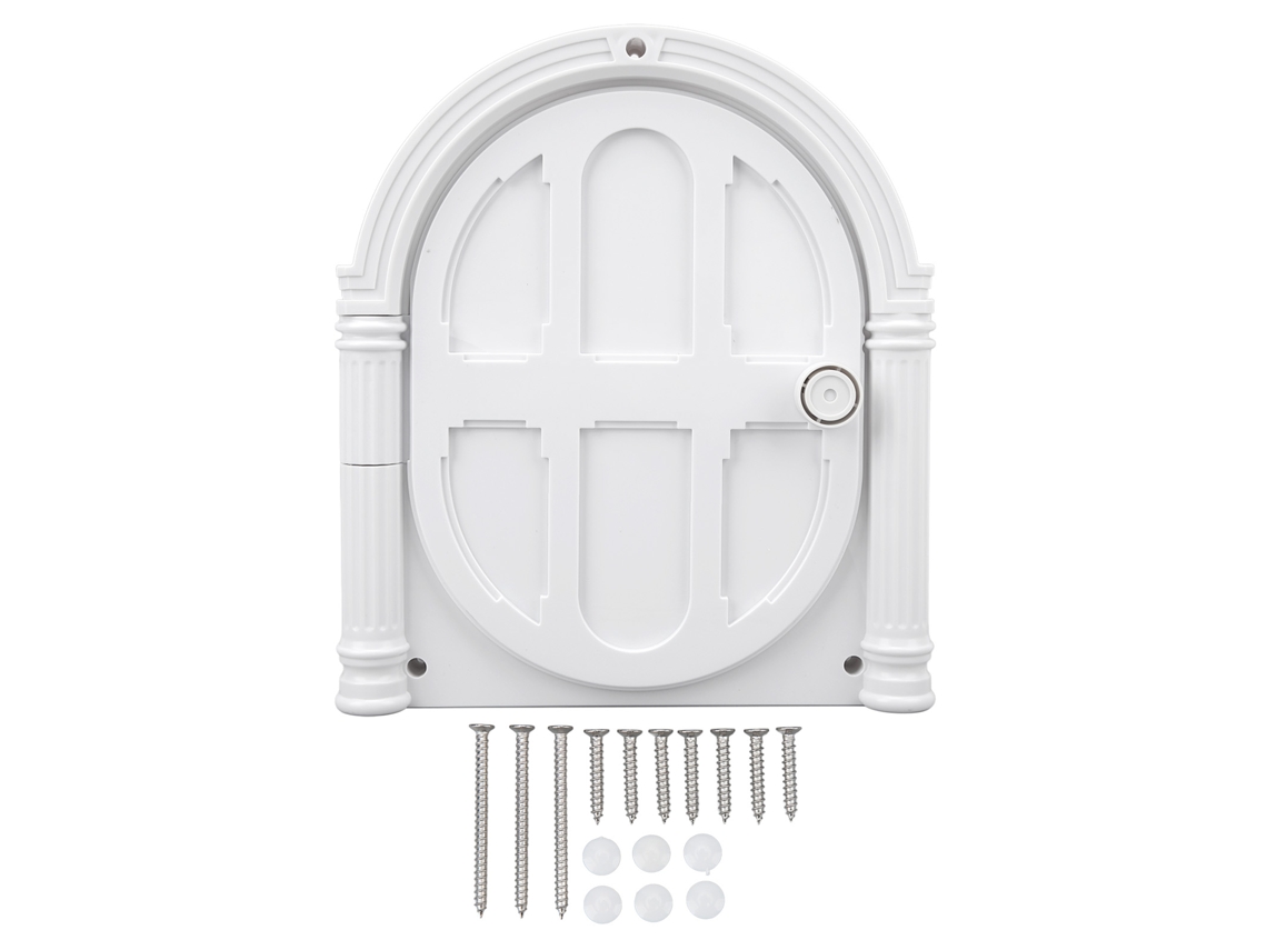 Puerta Para Gatos Y Perros Con Cerradura Bidireccional, Resistente A La Intemperie, Silenciosa, Blanca, Tipo 2