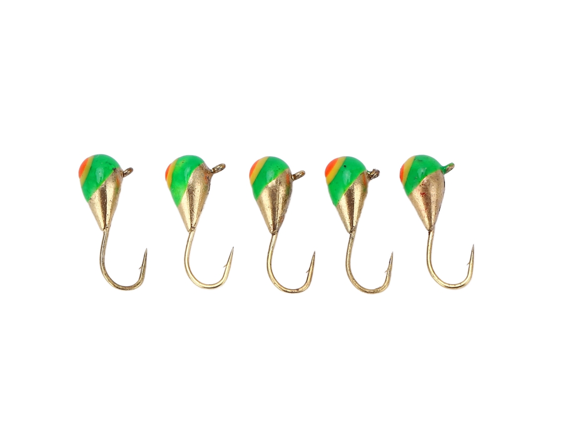 5 Anzuelos Portátiles Resistentes Y Afilados Para Pesca En Hielo, Ideales Para La Pesca Invernal Al Aire Libre.