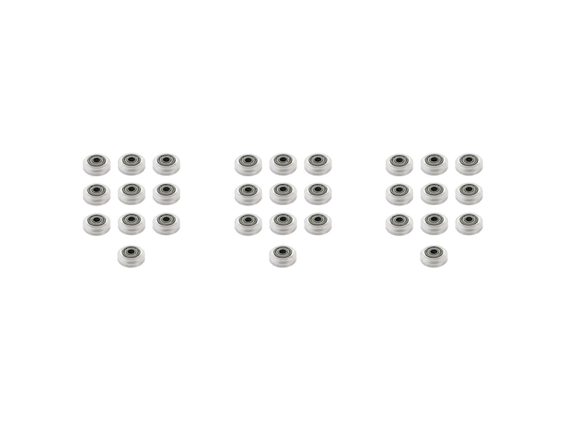 30pcs 3d Printer Plastic Wheel Pom Big Models Passive Round Wheel Idler Pulley Gear For Cnc Openbuilds V-slot