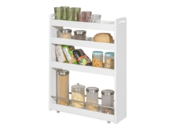 Carro Multiuso con Ruedas SoBuy NSR01-W 4 bandejas 60 x 18 x 82cm Blanco