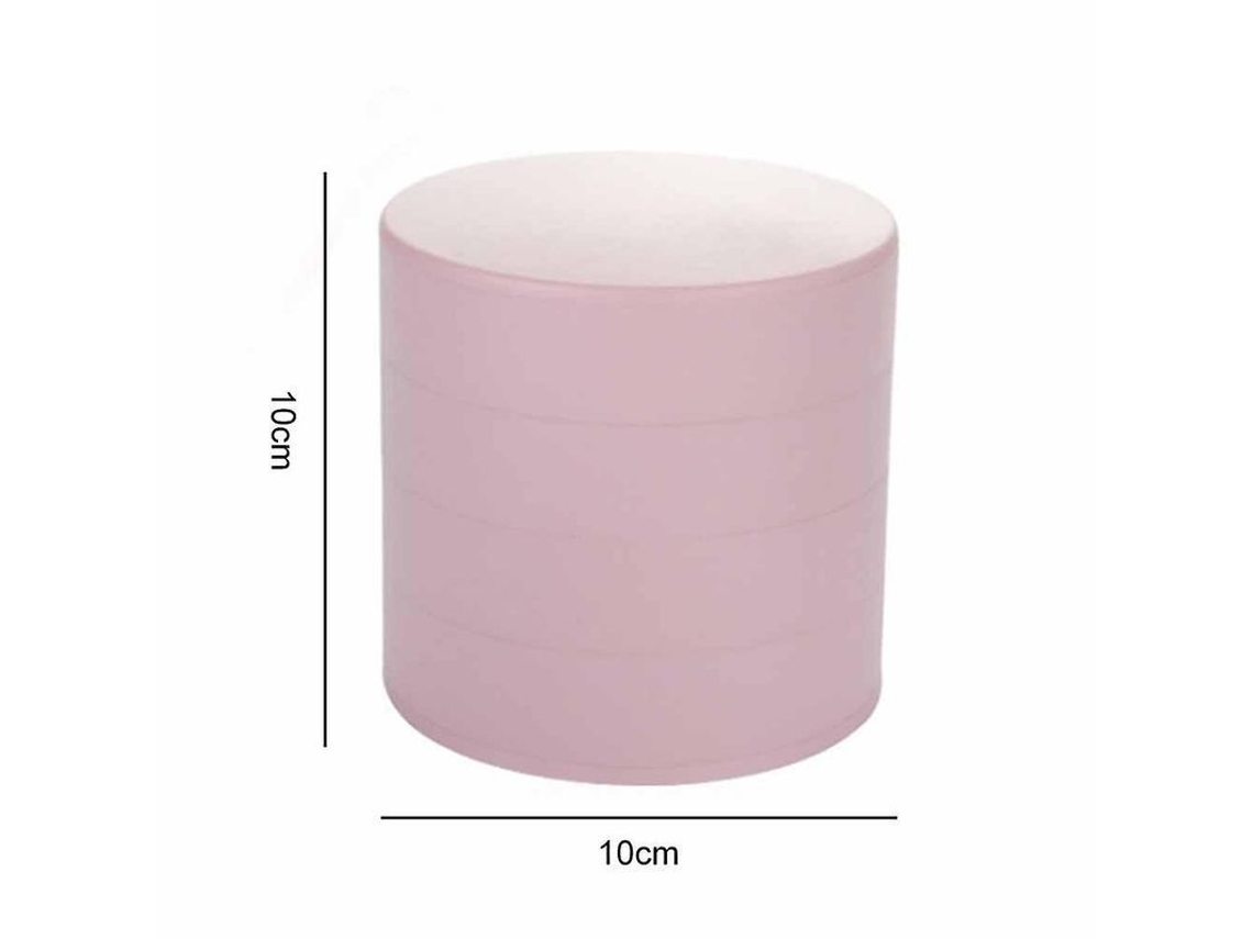 2026-caja De Almacenamiento De Joyería Pequeña Con 4 Capas Giratoria Para Pendientes Anillos Collares
