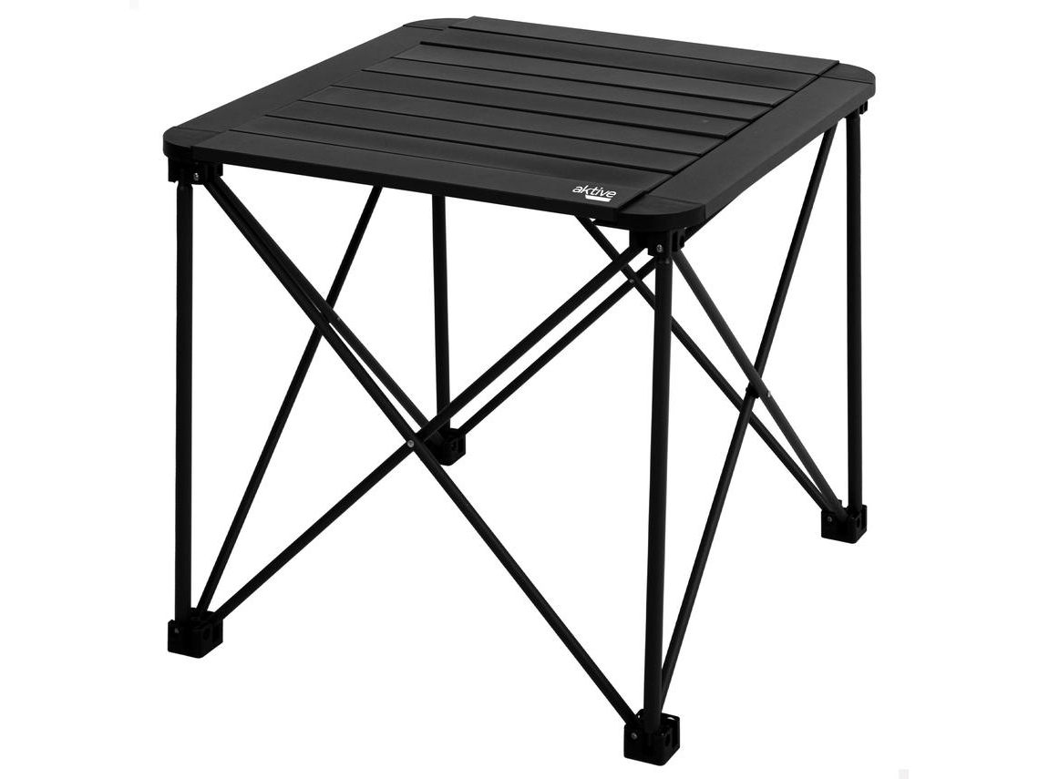 AKTIVE Mesa plegable camping antivuelco y desmontable c/bolsa transporte
