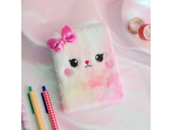 Cuaderno con diseño animado de gatito rosa lindo en peluche MDUG
