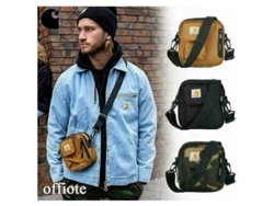 Bolso Mensajero Utilitario Carhartt Unisex - Bandolera Para Viaje - Negro