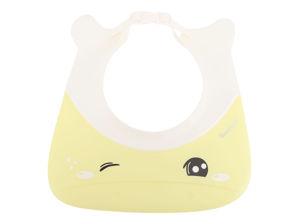 Chapéu De Banho Infantil Ajustável Anti-derrubado Protege Olhos E Ouvidos Amarelo