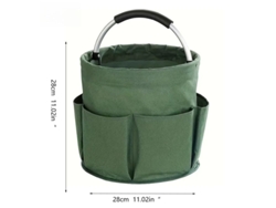 Cesta de almacenamiento plegable y portátil para camping, picnics y organización de herramientas (abierta / verde) Czhhmart