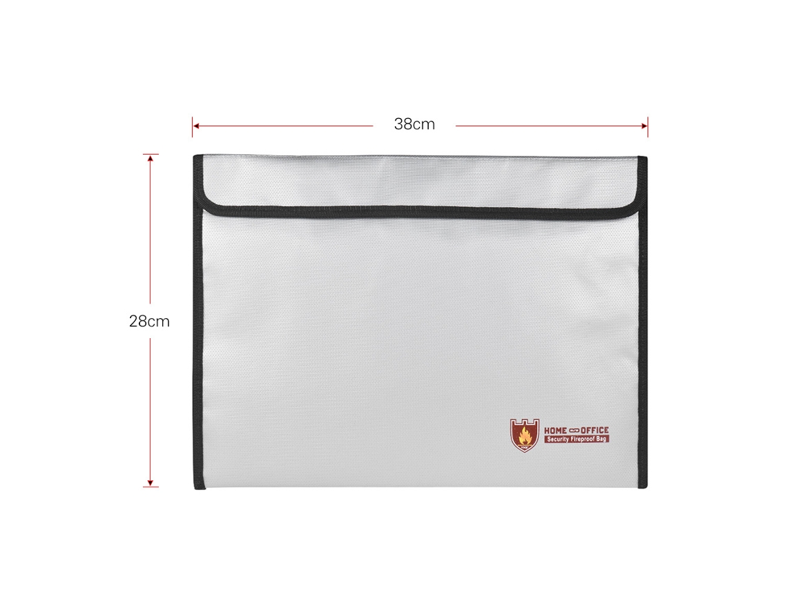Funda para documentos, ignífuga e impermeable, de gran capacidad, para dinero, pasaporte y objetos de valor. (Sin marca)
