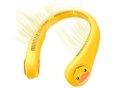 Ventilador de cuello portátil Ventilador manos libres sin aspas 4000 Mah Ventilador portátil personal con batería BISBISOUS Amarillo