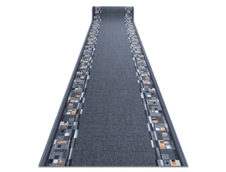 Alfombra de Pasillo con Refuerzo de Goma DYWANY LUSZCZOW (100 x 1050 cm - Polipropileno - Gris)