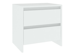 vidaXL Mesita de noche madera contrachapada blanco 45x34,5x44,5 cm