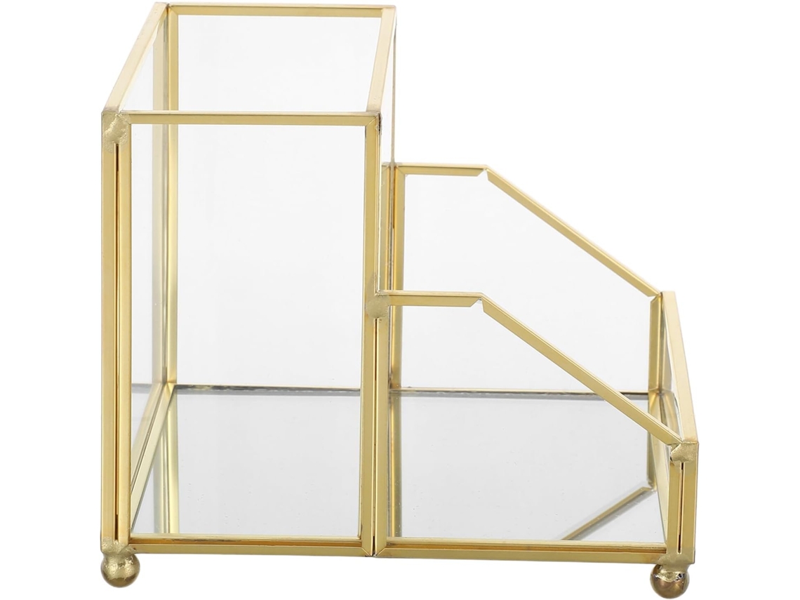 Elegante Tarjetero Vertical Dorado Para Tarjetas De Visita, Organizador De Escritorio Para Tarjetas Estándar.