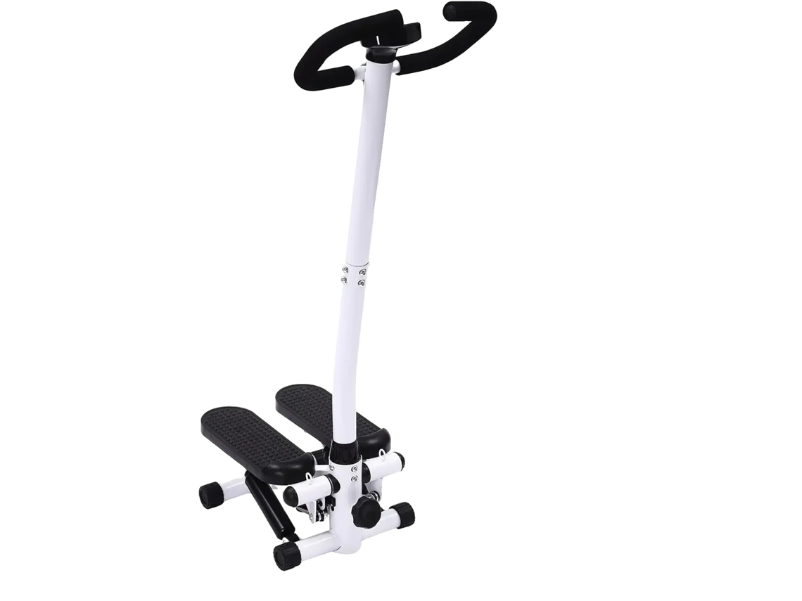 Stepper de fitness, altura ajustable, bandas de resistencia incluidas, negro OEM