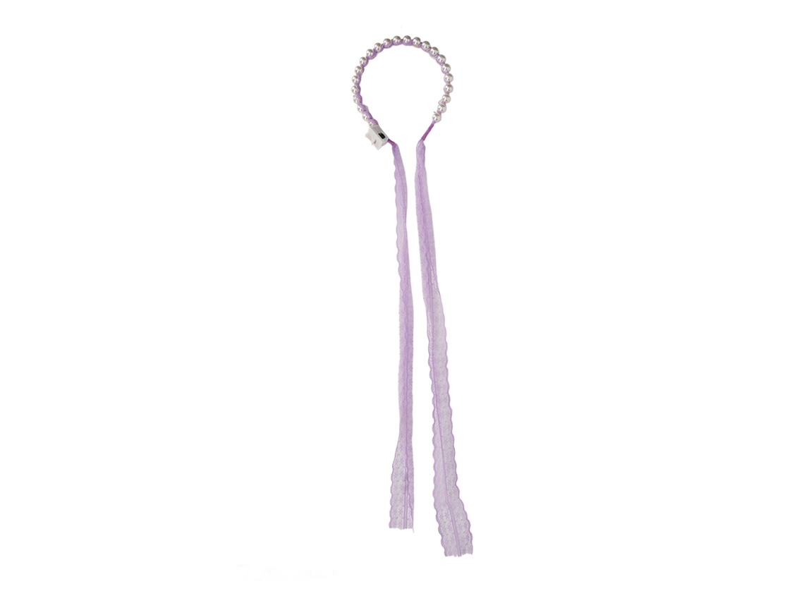 Diadema LED luminosa 2026 con recorte morado y perlas artificiales, luz cálida para novias.