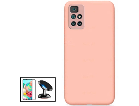 Kit Funda, Protector de Pantalla y Soporte Magnético Xiaomi Redmi Note 11+ PHONECARE 5D Full 1 (Rosa)