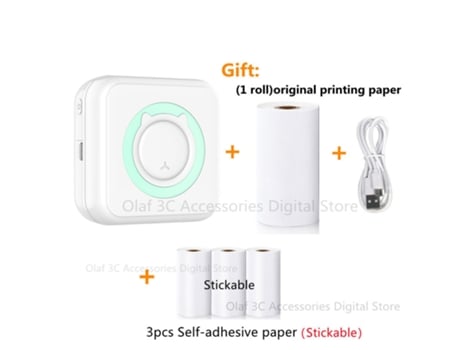 Mini impresora de etiquetas de gatos y osos, impresora térmica portátil de 200Dpi, impresión sin tinta, pegatinas de 57Mm para Ios y Android HHZ