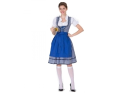 Rebe - Vestido clásico alemán tipo dirndl para mujer, ideal para el Oktoberfest y el Carnaval, talla 3XL, color azul.