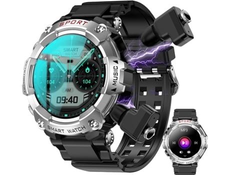 Reloj inteligente con auriculares, teléfonos iOS y Android, pantalla táctil completa redonda de 1,52 pulgadas, rastreador de fitness, responder/hac...