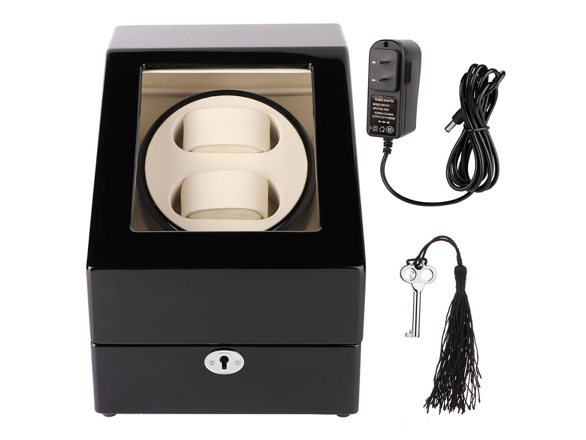 Estuche automático para relojes mecánicos, capacidad para 5 unidades.