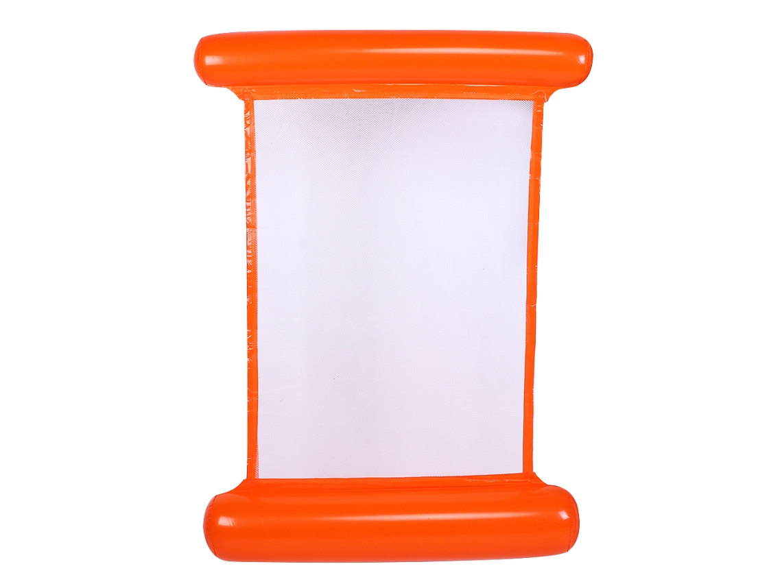 Hamaca Flotante Inflable Para Piscina, Cama Flotante Plegable De Pvc, Color Naranja.