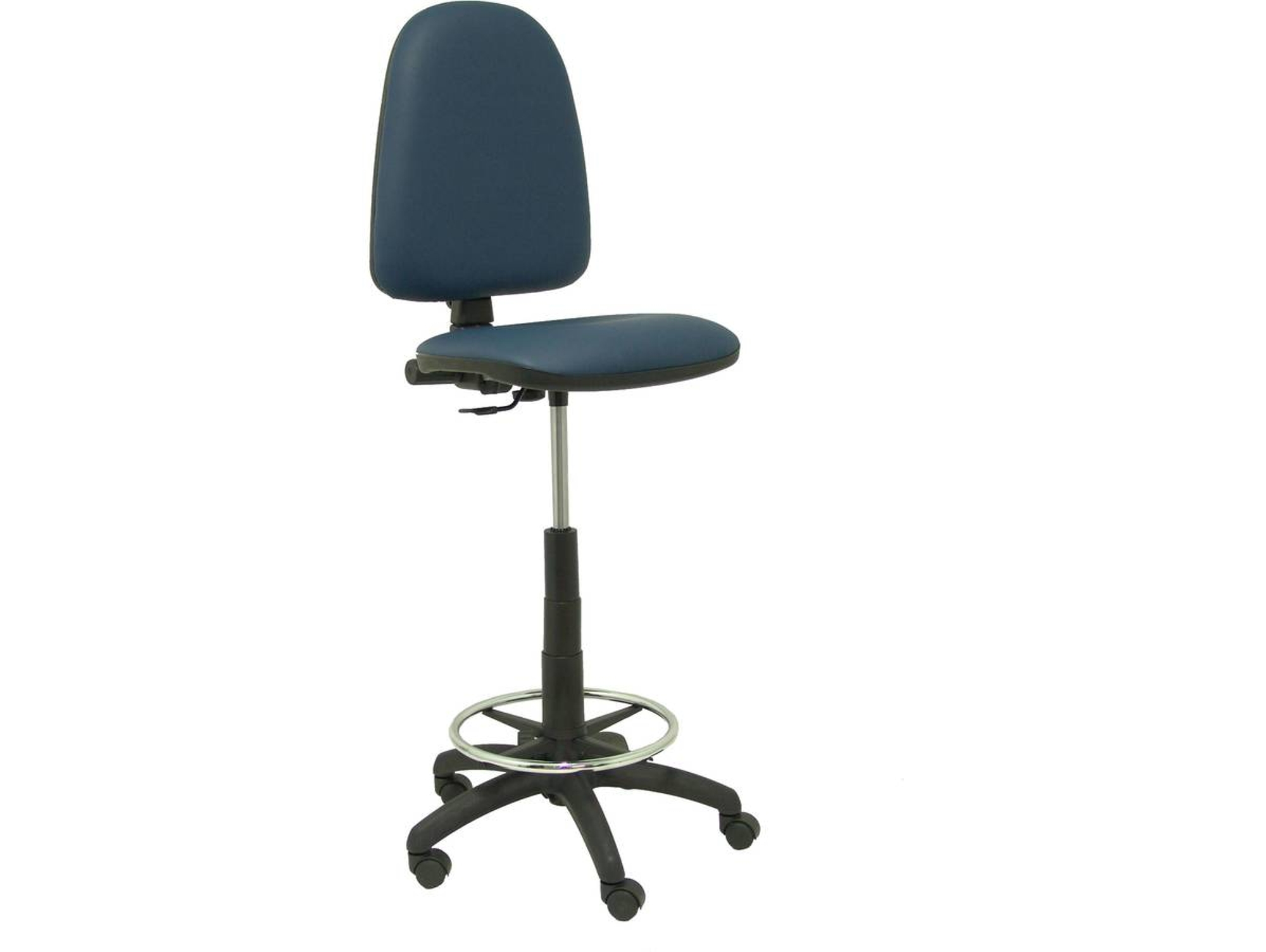 Silla de Escritorio Alta PIQUERAS Y CRESPO Ayna Azul Marino (Similpiel)