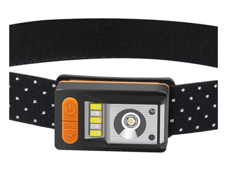 Linterna frontal con luz de seguridad blanca/roja, linterna frontal LED COB superbrillante con sensor de movimiento, resistente al agua, 7 modos, l...