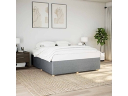 Cama Sin Colchón Tela Gris Claro 180x200 Cm