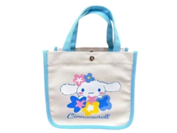 Bolsa Bento De Lona Con Asa Con Estampado De Perro Adorable Para El Almuerzo Escolar/laboral - Azul