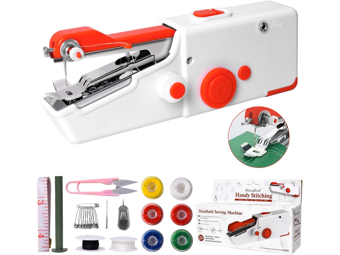 EIOORORRIY Companheiro De Costura Compacto, Máquina De Costura Portátil Ideal Para Conserto Rápido, Design Leve E Ergonômico, Modo De Alimentação Dupla, Bateria