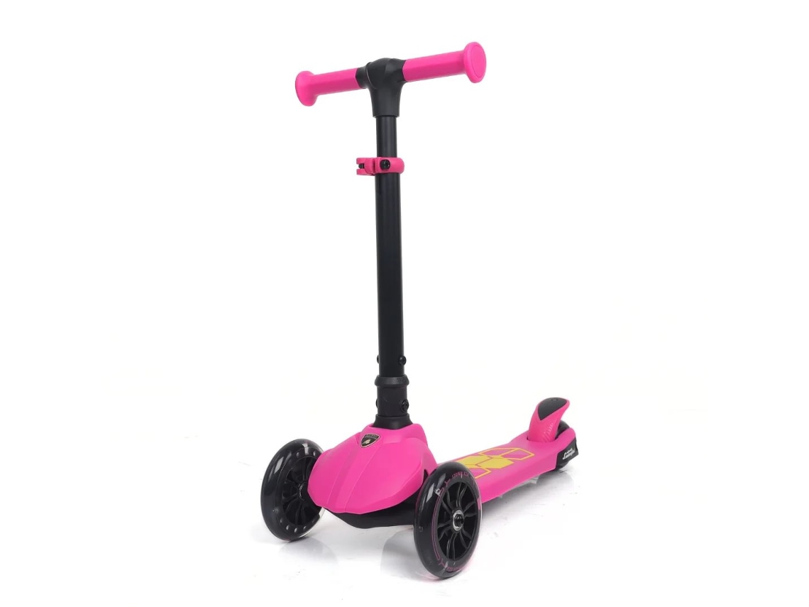 Patinete Para Niños Con Luz L5 - Lamborghini - 3 A 6 Años - 3 Ruedas - Rosa