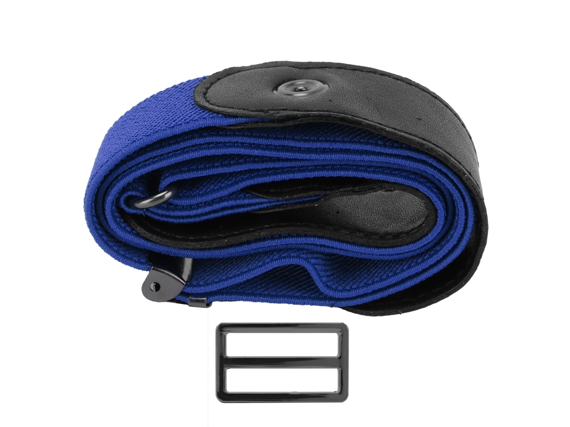 Cinturón elástico unisex para vaqueros con hebilla azul