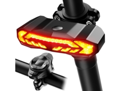 Luz Trasera de Bicicleta Inteligente con Intermitentes y Luz de Freno Alarma Antirrobo para Bicicleta con Control Remoto B DIGITALLAB