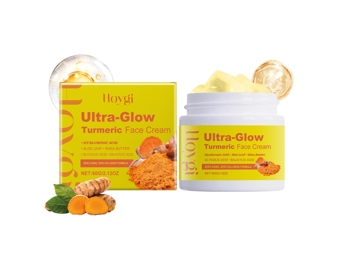 Crema hidratante saludable con cúrcuma
