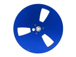 Carrete De Cinta Vacío, Abierto 7 Pulgadas 1/4 De Pulgada, Aleación De Aluminio, 3 Agujeros, Azul