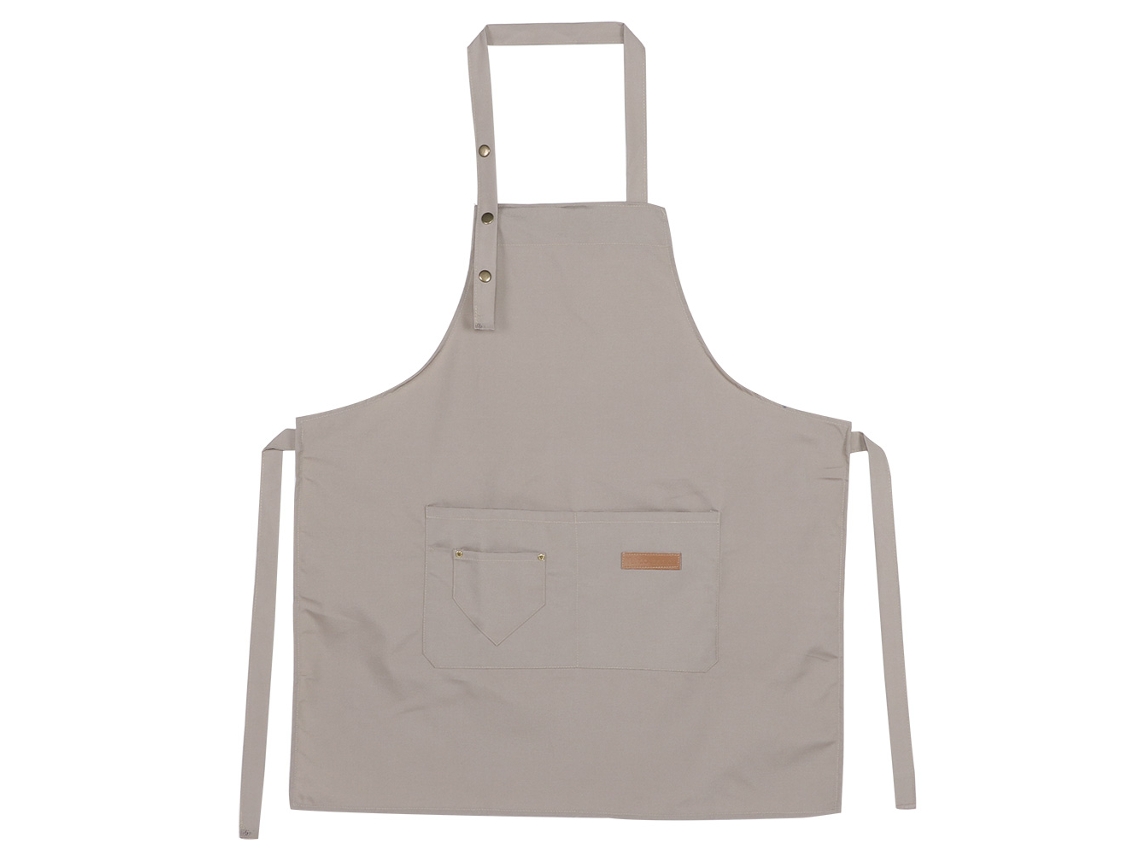 HYMNORA Delantal de Algodón Cómodo para Camarero y Camarera, Delantal de Cocina con Bolsillos para Uso Doméstico